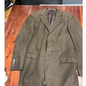 Andrew Fezza Men’s Brown Suede Three Button Blazer